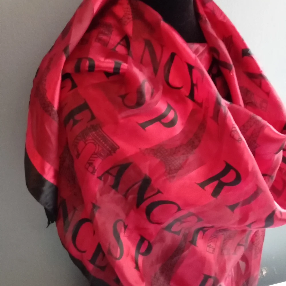 Elegant Red Printed Scarf‎